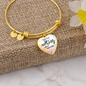 * With God nothing will be impossible-Bangle - Custom Heart Design