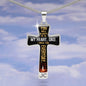Dad Remembrance, You will always be in my heart-Statement Cross Necklace - Custom Heart Design