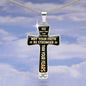 May your faith be stronger than your fears--Bible Verse Cross Necklace - Custom Heart Design