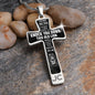 Son, From Dad-Statement Cross Necklace - Custom Heart Design