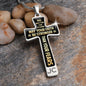 May your faith be stronger than your fears--Bible Verse Cross Necklace - Custom Heart Design