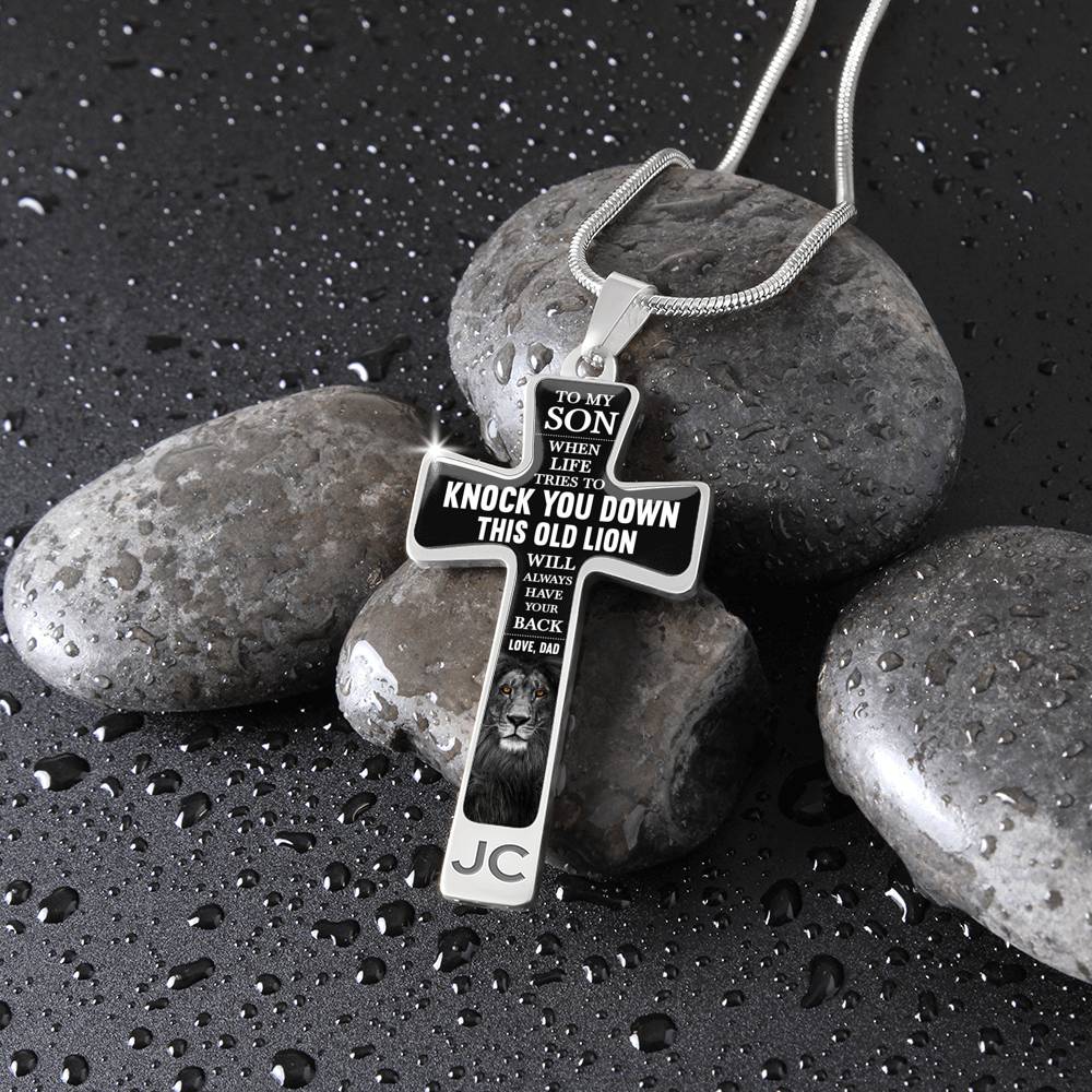 Father son store cross necklace