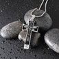 Son, From Dad-Statement Cross Necklace - Custom Heart Design