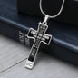 Son, From Dad-Statement Cross Necklace - Custom Heart Design