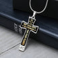 May your faith be stronger than your fears--Bible Verse Cross Necklace - Custom Heart Design