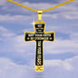 May your faith be stronger than your fears--Bible Verse Cross Necklace - Custom Heart Design
