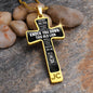Son, From Dad-Statement Cross Necklace - Custom Heart Design