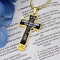 Son, From Dad-Statement Cross Necklace - Custom Heart Design