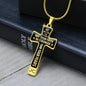 May your faith be stronger than your fears--Bible Verse Cross Necklace - Custom Heart Design