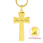 Dance Mom Luxury Cross Necklace - Custom Heart Design