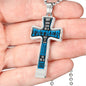 It takes someone special to be a Dad-Luxury Cross Necklace - Custom Heart Design