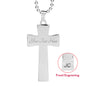 Firefighter Dad-Luxury Cross Necklace - Custom Heart Design