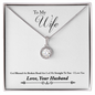 Wife Solitaire Necklace, Necklace for Wife, Silver Jewelry for Wife-God led me to you | Custom Heart Design
