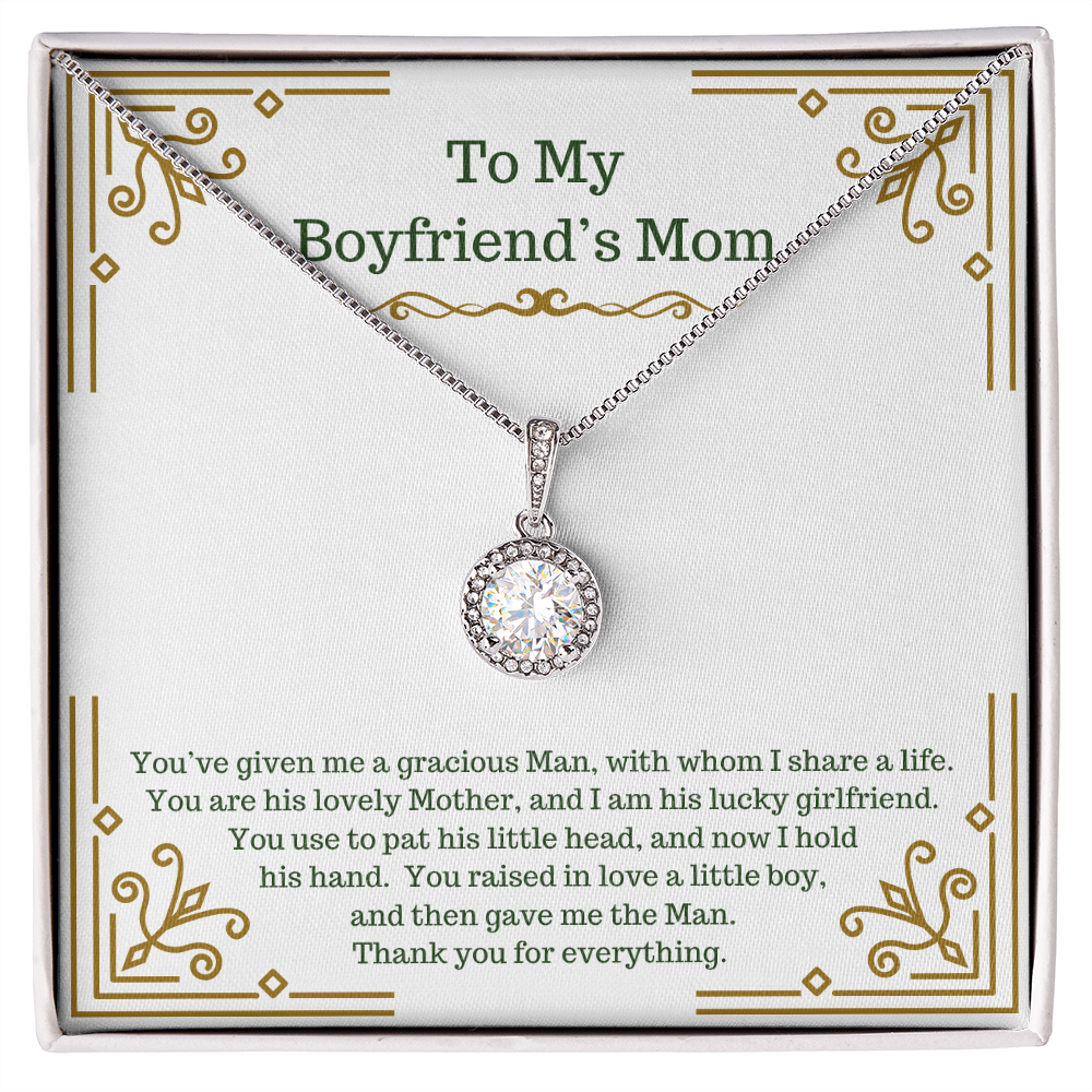 Eternal Hope Solitaire Necklace for Boyfriend's Mom | Custom Heart Design