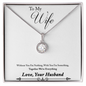 Wife Solitaire Necklace, Necklace for Wife, Silver Jewelry for Wife-Together we're everything | Custom Heart Desig