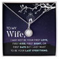 Wife Solitaire Necklace, Necklace for Wife-I want to be your last everything | Custom Heart Design