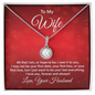 Wife Solitaire Necklace, Necklace for Wife-All that I am | Custom Heart Design