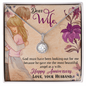 Wife Anniversary Necklace, Necklace for Wife-God gave me an angel wife | Custom Heart Design