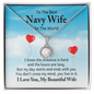 Eternal Hope Necklace for Navy Wife | Custom Heart Design