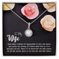 Wife Solitaire Necklace, Necklace for Wife-Love you more | Custom Heart Design