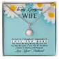Wife Solitaire Necklace, Necklace for Wife, Silver Jewelry for Wife-Love You More | Custom Heart Design