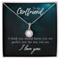 Girlfriend Solitaire Necklace, Promise Necklace, Elegant Necklace | Custom Heart Design