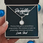 Daughter Solitaire Necklace, From Dad-Today, tomorrow and always | Custom Heart Design