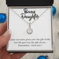 Daughter Solitaire Necklace - Custom Heart Design