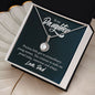 Daughter Solitaire Necklace, From Dad-Today, tomorrow and always | Custom Heart Design