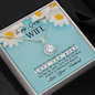 Wife Solitaire Necklace, Necklace for Wife, Silver Jewelry for Wife-Love You More | Custom Heart Design