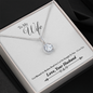 Wife Solitaire Necklace, Necklace for Wife, Silver Jewelry for Wife-God led me to you | Custom Heart Design