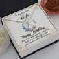 Wife Birthday Necklace, Necklace for Wife, Silver Jewelry for Wife-Light of my life | Custom Heart Design