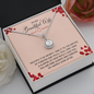 Wife Solitaire Necklace, Necklace for Wife-My Happily Ever After - Custom Heart Design