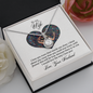 Wife Solitaire Necklace, Necklace for Wife-I love you more than words can show | Custom Heart Design