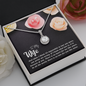 Wife Solitaire Necklace, Necklace for Wife-Love you more | Custom Heart Design