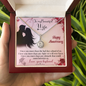 Wife Anniversary Necklace, Necklace for Wife, Silver Jewelry for Wife-I love you more - Custom Heart Design
