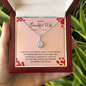 Wife Solitaire Necklace, Necklace for Wife-My Happily Ever After - Custom Heart Design