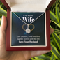 to my beautiful wife - love you now Wife Solitaire Necklace, Necklace for Wife, Silver Jewelry for Wife | Custom Heart Design