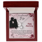 Wife Anniversary Necklace, Necklace for Wife, Silver Jewelry for Wife-I love you more - Custom Heart Design