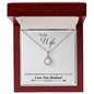 Wife Solitaire Necklace, Necklace for Wife, Silver Jewelry for Wife-God led me to you | Custom Heart Design