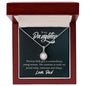 Daughter Solitaire Necklace, From Dad-Today, tomorrow and always | Custom Heart Design