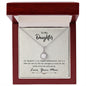 Daughter Solitaire Necklace, From Mom-You're my biggest achievement | Custom Heart Design