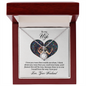 Wife Solitaire Necklace, Necklace for Wife-I love you more than words can show | Custom Heart Design