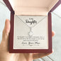 Daughter Solitaire Necklace, From Mom-You're my biggest achievement | Custom Heart Design