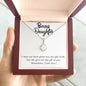 Daughter Solitaire Necklace - Custom Heart Design