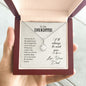 Daughter Solitaire Necklace, From Dad-My greatest joy | Custom Heart Design
