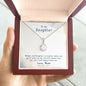 Daughter Solitaire Necklace, From Mom-We have each other | Custom Heart Design