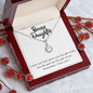 Daughter Solitaire Necklace - Custom Heart Design
