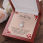 Wife Solitaire Necklace, Necklace for Wife-My Happily Ever After - Custom Heart Design