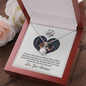 Wife Solitaire Necklace, Necklace for Wife-I love you more than words can show | Custom Heart Design